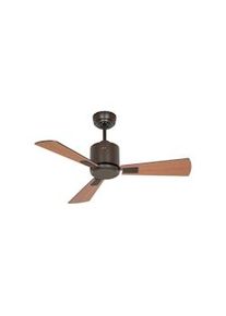 eco neo III 92, ventilador wifi sin luz, cuerpo marrón con aspas teca y negras, CasaFan