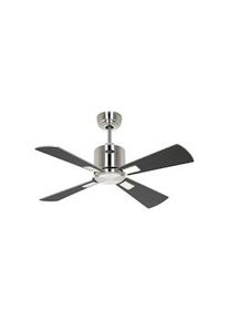 eco neo III 92, ventilador wifi sin luz, cuerpo de acero cepillado con aspas en wengué y gris, CasaFan