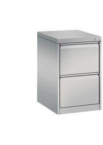 C+P Hangmappenkast ACURADO, 1 rij, 2 laden, blank aluminiumkleurig