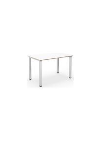 Multifunctionele tafel DUO-U Trend, recht blad, afgeronde hoeken, diepte 800 mm, breedte 1200 mm, wit, wit