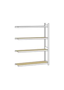 Schulte Estantería amplia, con tableros de aglomerado, altura 2500 mm, anchura útil 2000 mm, estantería de ampliación, profundidad 400 mm
