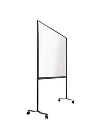 eurokraft pro Scheidingswand, mobiel, gemaakt van plexiglas, met aluminium frame, h x b x d = 1990 x 1598 x 490 mm