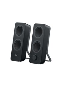 Logitech , Bluetooth-Speaker »Z207« , Weiß , Bluetooth-Kopplung und Lautstärkeregler befinden sich auf der Vorderseite des rechten Lautsprechers.