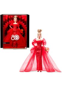 Barbie, Anziehpuppe &raquo; Signature Mattel 80th Anniversary 1 - Blonde&laquo;, rot, Anziehpuppe