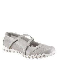 Citywalk CITY WALK , Ballerina, Spangenschuh, Slipper, Slip-On Sneaker in sportiver Optik , grau , 36 , 36 , Sportlicher Ballerina mit Klettriemen