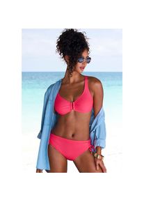Lascana , Bikini-Hose »Italy«, mit höherer Seitennaht , koralle , N-Gr , 34 -N-Gr , 34 , Höher geschnitten und seitlich zu raffen