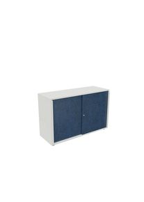 Schuifdeurkast NEOTEX met akoestisch front, h x b x d = 775 x 1200 x 440 mm, front atlantisch blauw