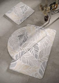 Tappeto da bagno con memory foam, Grigio, Taglia 1 (Tappetino per WC a terra 45x50 cm), bonprix