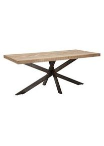 Mauro Ferretti Tavolo da pranzo in legno e metallo marrone cm 180x90x77