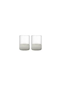Blomus Windlicht Set CALMA Light Gray XS 2 Stück, Beton & Glas, moderne Kombination, minimalistisch, Unikat, für Teelichter, stilvolle Atmosphäre