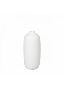 Blomus Vase CEOLA White 18 cm, Keramik, Unikat, rau glasierte Oberfläche, organische Form, mattes Finish, für Blumen und Zweige