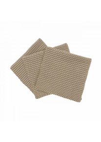Blomus WIPE PERLA set of 3 dishcloths Nomad, 100% cotton, modern Scandinavian design, absorbent, durable, 25x25 cm, machine washable