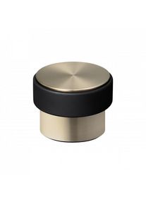 Blomus STOP Türstopper Brass 2 kg, Edelstahl & Silikon, Kratzschutz, rutschfest, für schwere Türen, elegantes Design, Ø 7 cm
