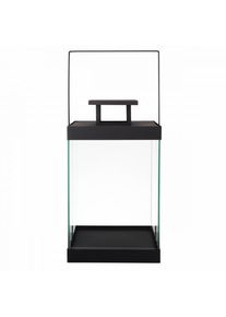 Blomus FINCA Laterne Black M Stahl & Glas Windlicht mit Griff stimmungsvolles Licht für Wohnung & Eingangsbereich