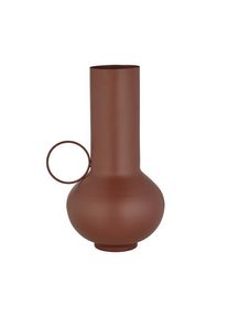 Blomus Vase LOHA, Brandy Brown, Größe M, Metall, Ringstruktur, pulverbeschichtet, matte Oberfläche, Capsule Collection, edle Dekovase, modernes Design