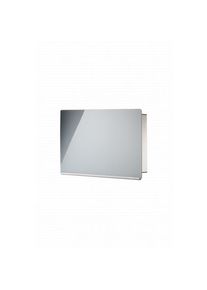 Blomus VELIO Schlüsselkasten Grau, 30x20 cm, Magnettafel, Glasfront, Edelstahl, 7 Haken