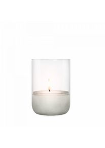 Blomus Windlicht CALMA, Light Gray, Größe S, Glas-Beton Kombination, zeitloses Design, für Teelichter und Stumpenkerzen
