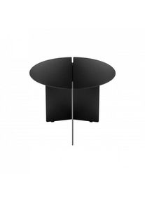 Blomus ORU Side Table Black M, powder-coated stainless steel, origami design, easy assembly, modern furniture piece, versatile use