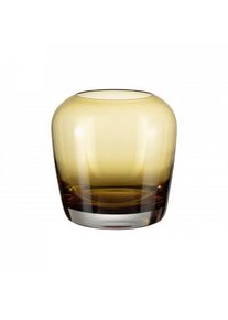 Blomus Vase LETA Tan 11 cm, glass, mouth-blown, unique, decorative vase, stable, modern design, ideal for flowers & twigs, various sizes
