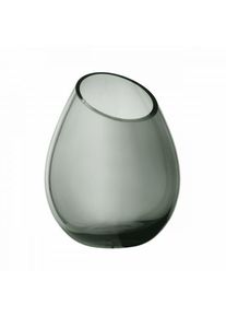 Blomus Vase DROP Smoke Ø 19 cm – teardrop glass vase, polished, modern design, décor for bouquets