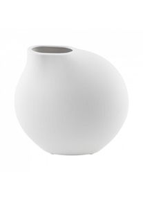 Blomus Vase NONA White, unglazed porcelain, unique piece, distinctive shape, natural elegance, modern décor