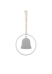 Blomus KITAI Christmas Ornaments Silver Bells 4-Piece Set, mouth-blown glass, satin ribbon, elegant tree décor, Scandinavian design