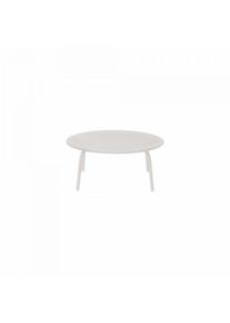 Blomus lounge table YUA Silk Gray Ø 80 cm – round outdoor table with weatherproof powder coating for lounge and balcony
