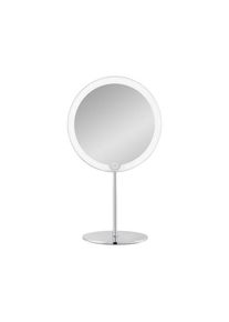 Blomus LED Kosmetikspiegel MODO Edelstahl poliert – 5-fach Vergrößerung, beleuchtet, modernes Design, flexible Anwendung, langlebig