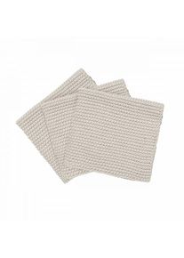 Blomus WIPE PERLA set of 3 dishcloths Moonbeam, 100% cotton, Scandinavian design, absorbent, durable, washable at 60°, 25x25 cm
