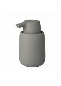 Blomus SONO Seifenspender Satellite, 250 ml, Keramik, Soft-Touch, braun-grau, nachfüllbar, modernes Design, pflegeleicht, hochwertig, Badezimmer