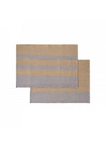 Blomus 2er Set Geschirrtücher GANO, Indian Tan & Tradewinds, Bio-Baumwolle, 70x50 cm, zwei Muster, saugstark, hochwertig, modern
