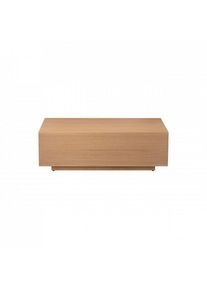 Blomus GOBA Couchtisch Oak M, Eiche, stabiler Block, Eichenholzfurnier, beweglich, versetzbares Fußpodest, modernes Design, vielseitig, Hingucker
