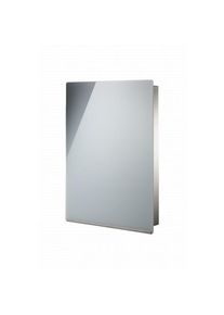 Blomus VELIO Schlüsselkasten Grau, 30x40 cm, Magnettafel, Glasfront, Edelstahl, 14 Haken