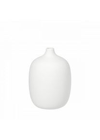 Blomus Vase CEOLA White 19?cm, ceramic, unique, matte surface, modern design, narrow opening