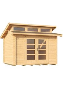 Weka Gartenhaus »158 Gr.1, 28 mm, mit 3 Oberlichtern« in beige