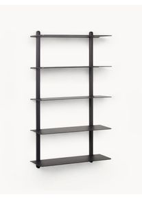 Gejst P&oacute;łka ścienna Nivo Czarny Drewno, Metal S 67 x W 118 cm