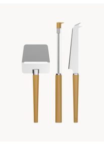 Rosti Cheese Knives and Slicer Emma, Set of 3 Yellow, Silver Metal, Plastic S&aelig;t med forskellige st&oslash;rrelser