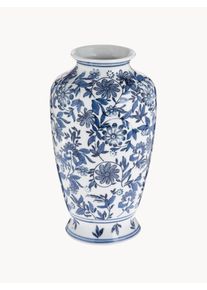 HD COLLECTION Wazon z porcelany Lin, W 31 cm Niebieski Porcelana Ø 16 x W 31 cm