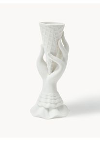 Jonathan Adler Wazon z porcelany I-Scream Biały Porcelana Ø 7 x W 18 cm