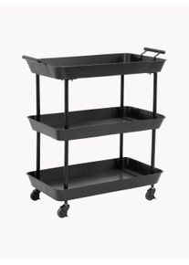 Nordal Carrinho de serviço Fulda Preto Metal L 66 x Alt 78 cm