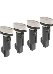 Bosch Siemens 00427483 Drehgriff, schwarz/silber, oval, versenkbar, 4 Stueck Set