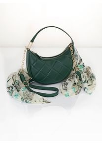 Dames Handtas met sjaal in groen ,maat 0, WITT, 70% Polyvinylchloride, 30% Polyester