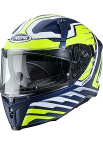 CABERG Avalon Forge, casco integrale , colore: Opaco Blu Scuro/Bianco/Giallo Fluo , dimensione: XS