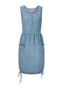 Damen Jeanskleid mit seitlichem Reißverschluss in blue-bleached ,Größe 52, WITT, 100% Baumwolle