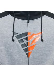 Dainese Daemon-X Safety Zip Motorrad Hoodie Herren (grau/schwarz/rot)