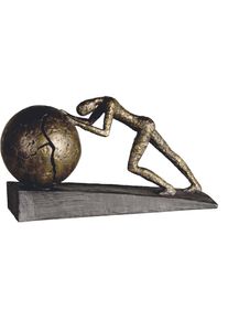 Casablanca by Gilde Dekofigur »Skulptur Heavy Ball«, Dekoobjekt, Höhe 22 cm, mit Spruchanhänger, Wohnzimmer