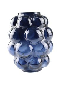 AM Design , Dekovase »Vase aus blauem Glas«, mit charmantem Punktedesign , blau