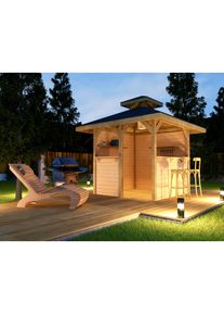 Weka, Pavillon &raquo;"Gartenoase", inkl. Br&uuml;stung&laquo; BxT: 294x294 cm, kesseldruckimpr&auml;gniertes Nadelholz, B/H/T: 294 cm x 340 cm x 294 cm,