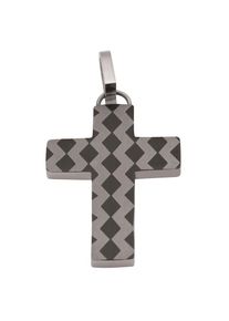 Firetti , Kreuzanhänger »Schmuck Geschenk Halsschmuck Anhänger für Halskette Kreuz«, Made in Germany , edelstahlfarben-schwarz , Trendstarker...