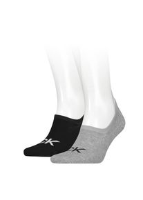 Calvin Klein Jeans , Füßlinge »CK MEN FOOTIE HIGH CUT 2P LOGO«, (2 Paar), High-Cut, No Show Socks, Anti-Slip-Ferse, CK Logo , mid grey melange ,...